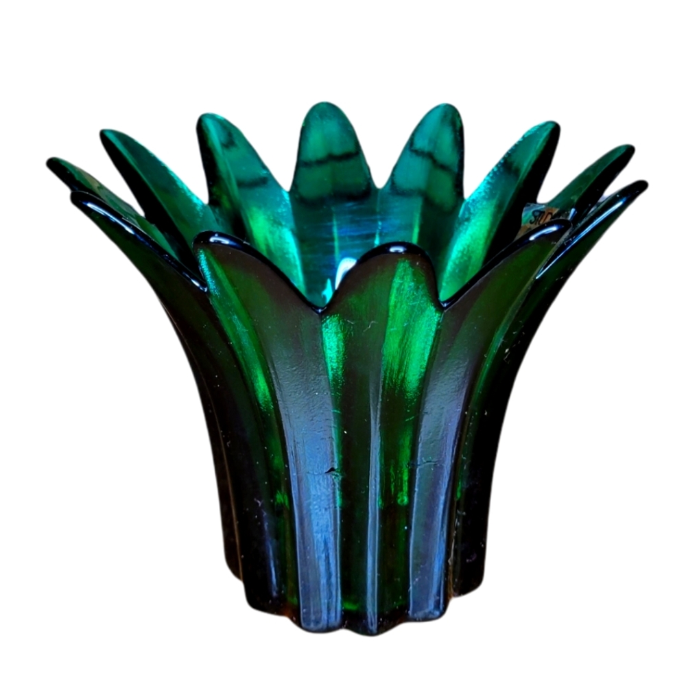 Studio Nova Green glass candle holder